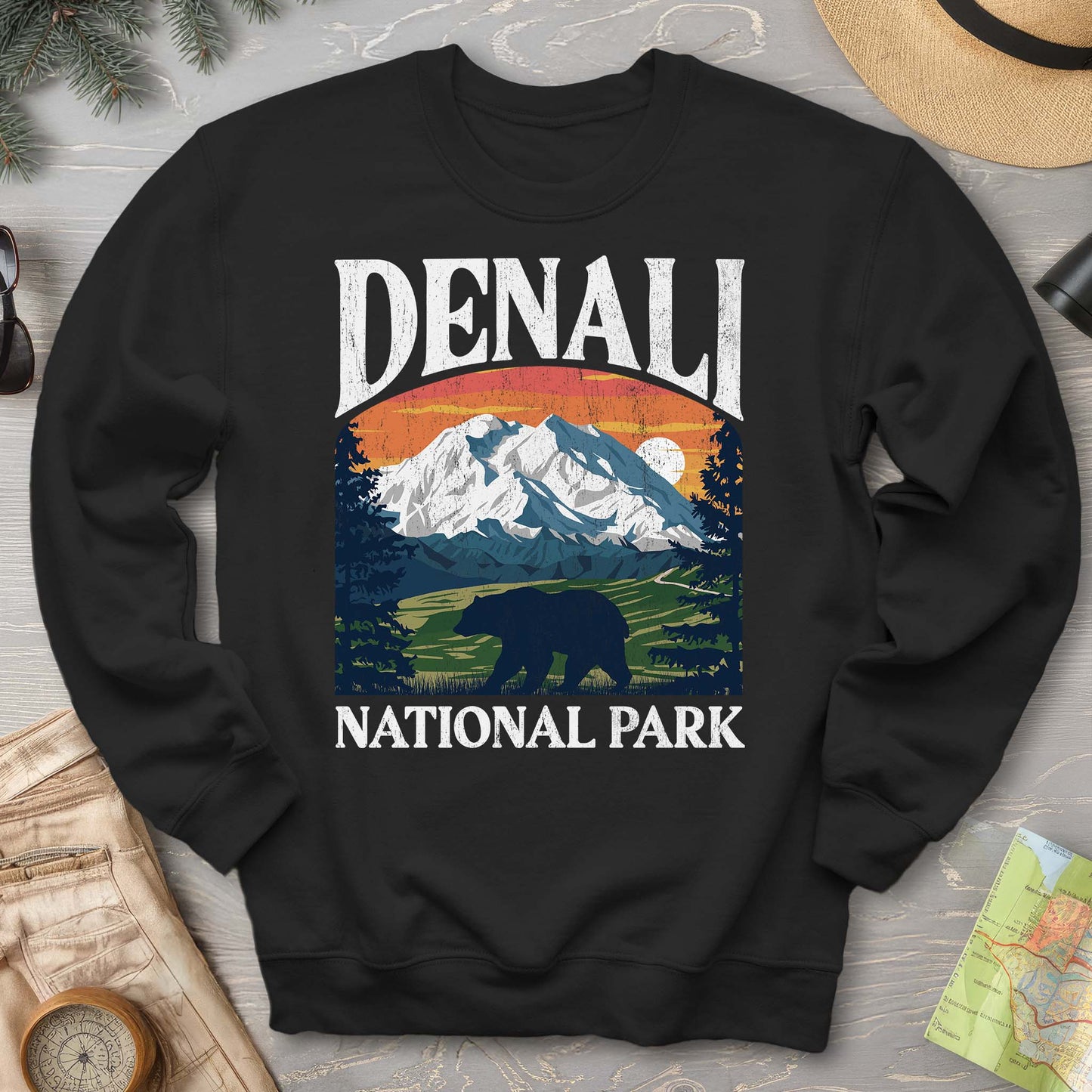 Denali National Park "Big and Bold" Crewneck Sweatshirt