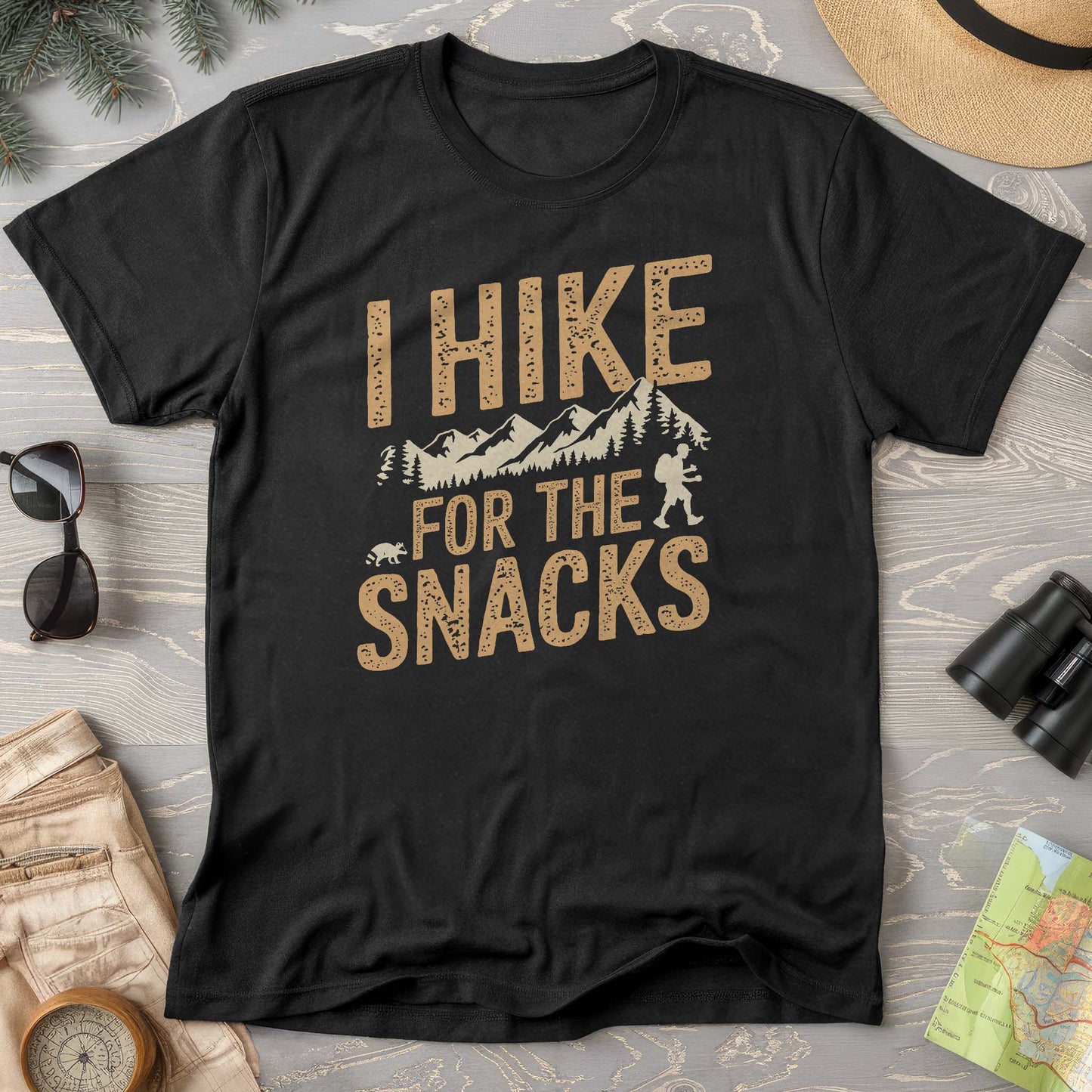 I Hike for the Snacks Comfort Colors T-Shirt
