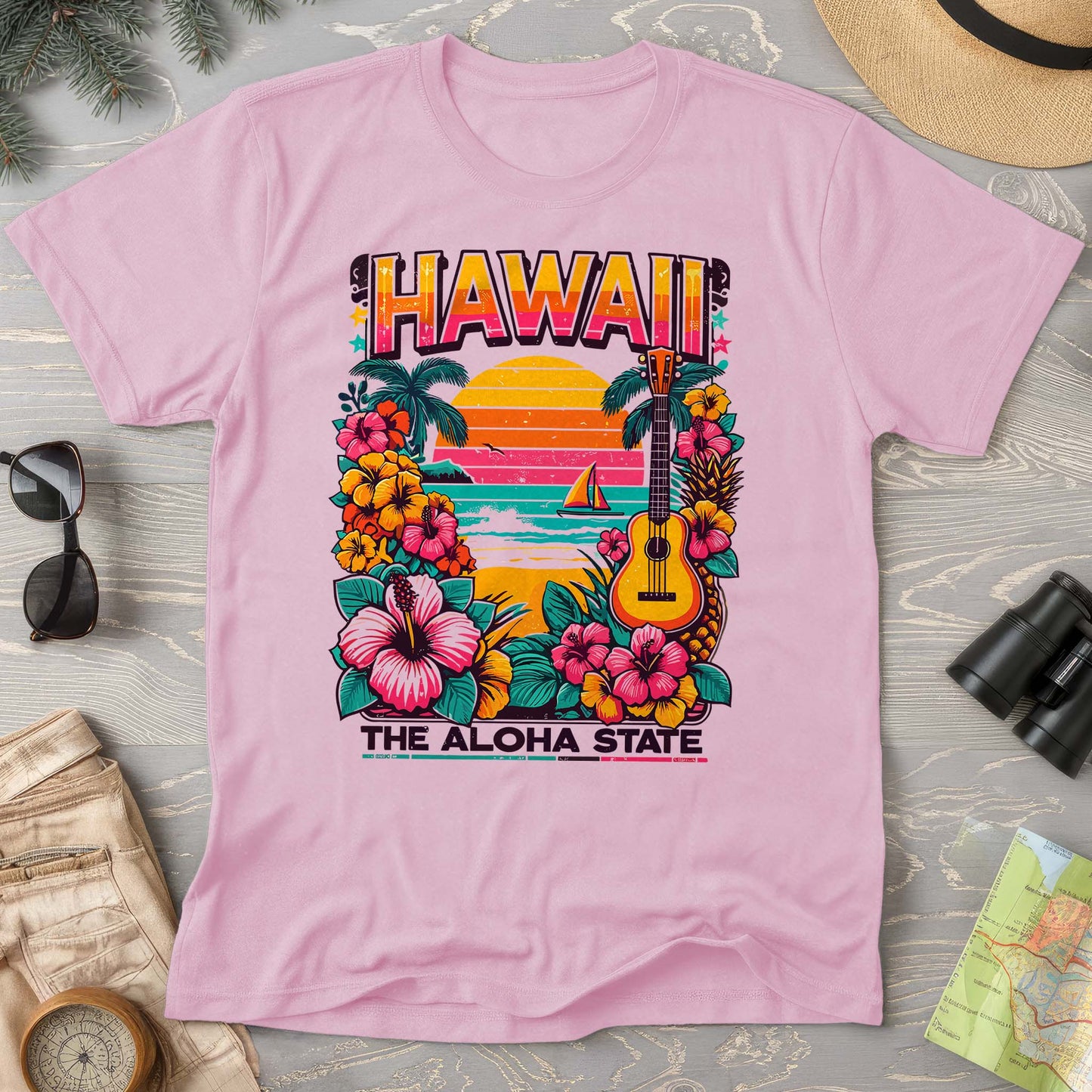 Hawaii The Aloha State "Beach Vibes" Comfort Colors T-Shirt