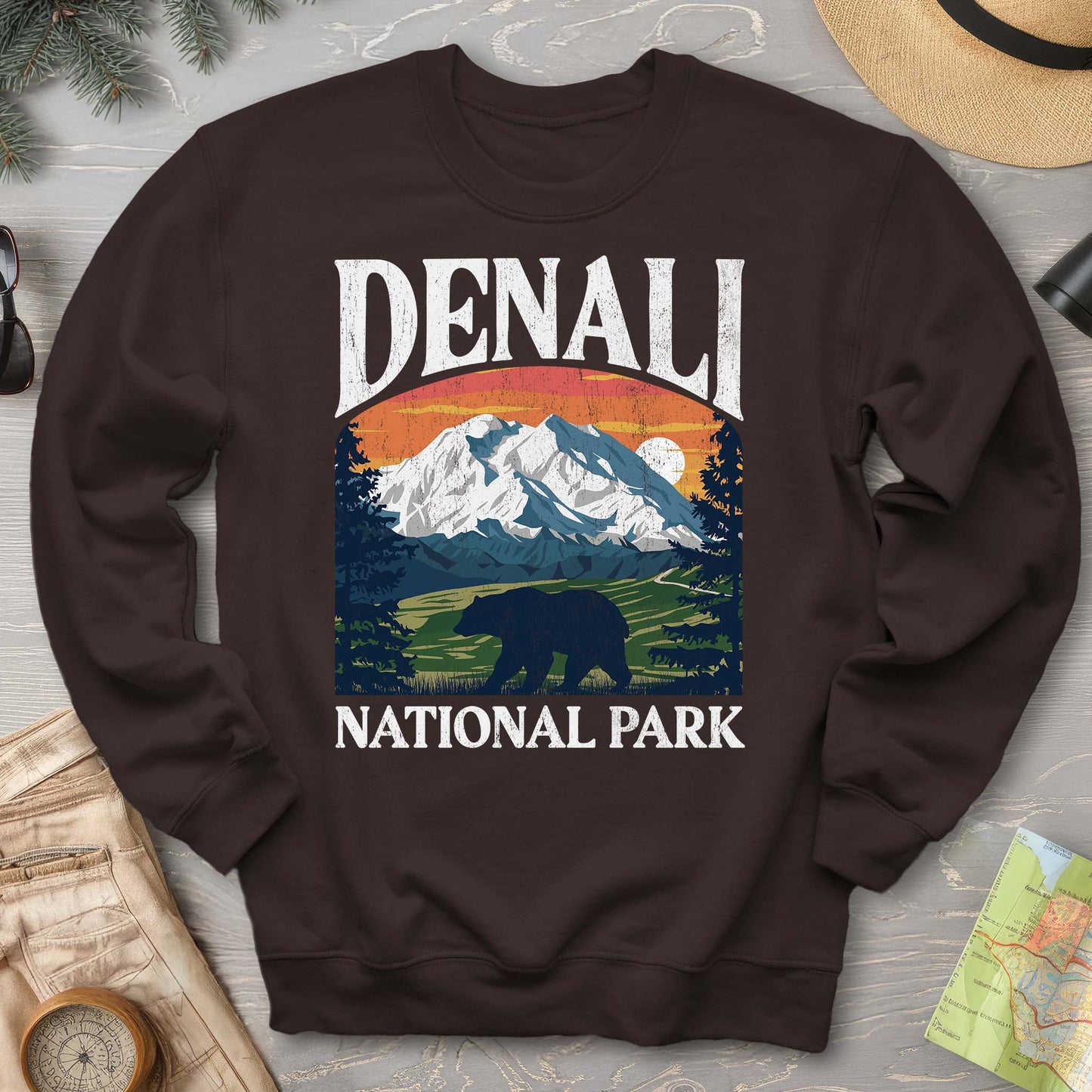 Denali National Park "Big and Bold" Crewneck Sweatshirt