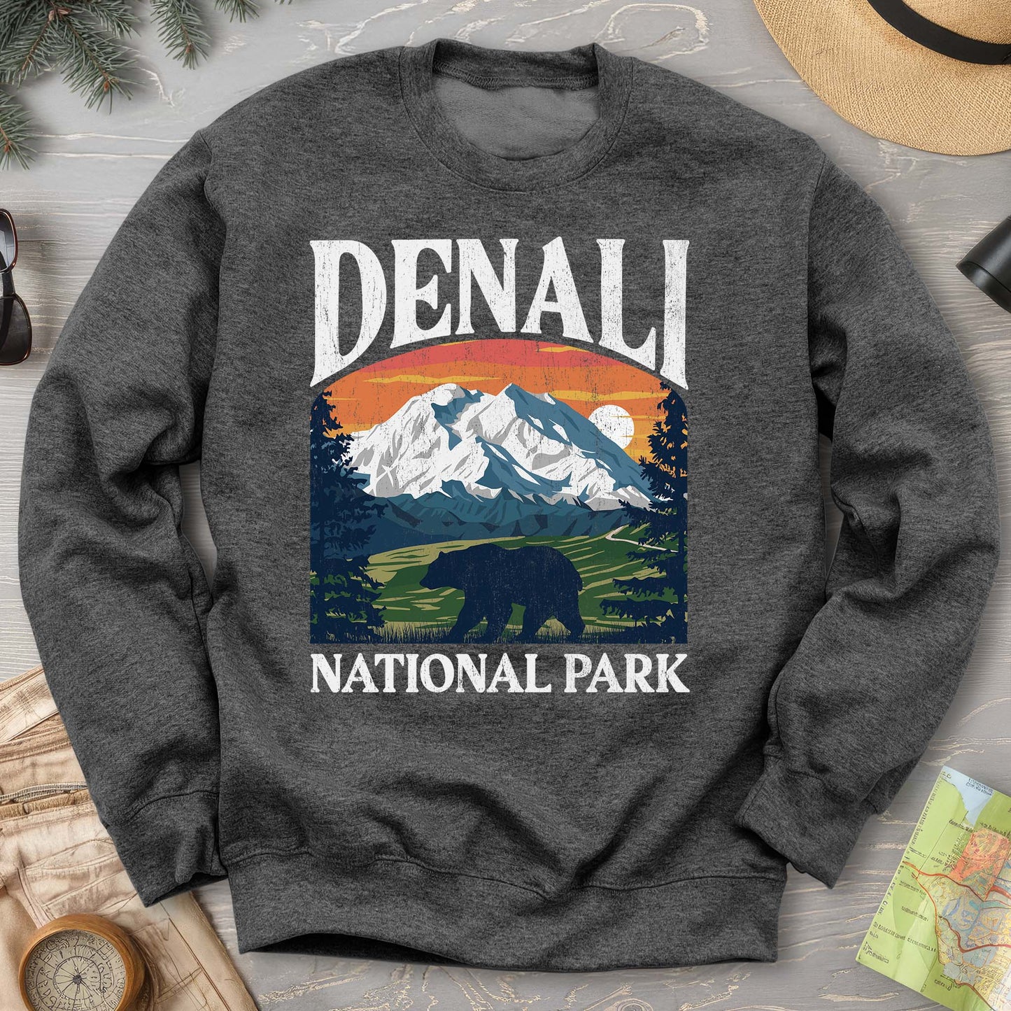 Denali National Park "Big and Bold" Crewneck Sweatshirt