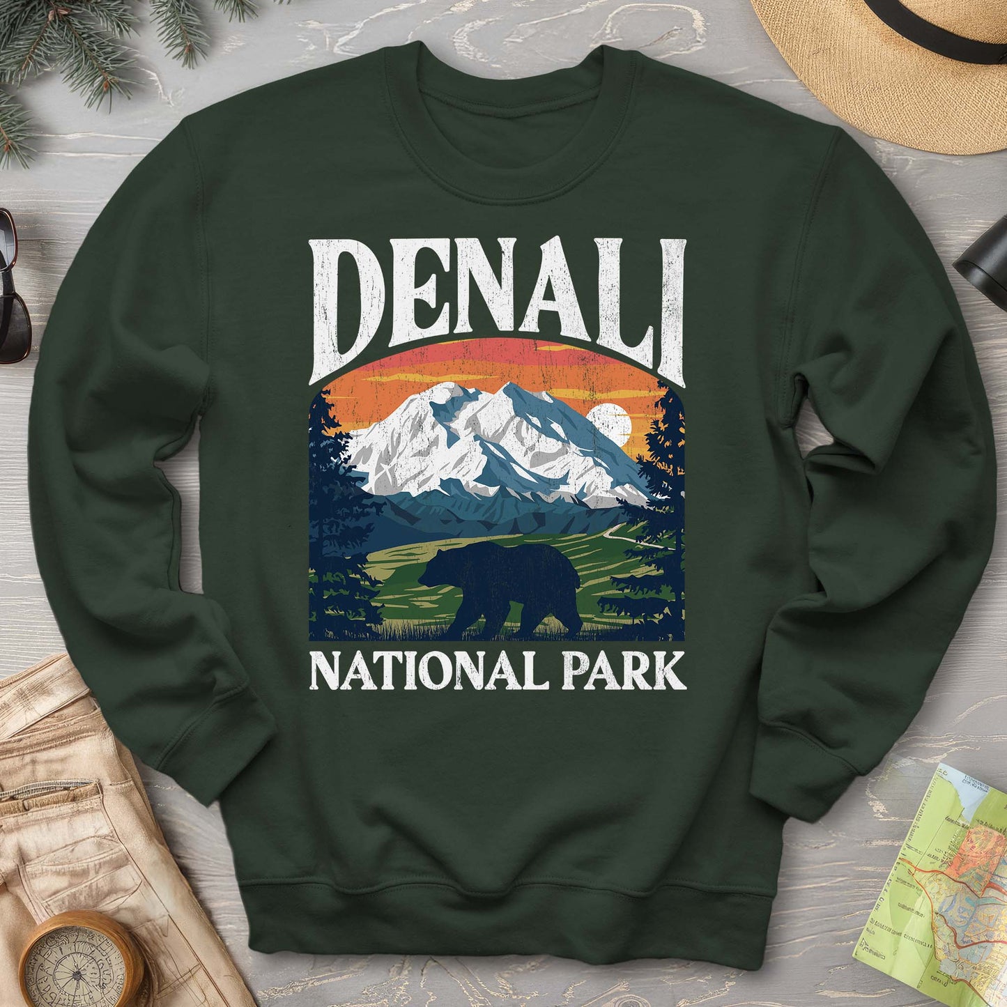 Denali National Park "Big and Bold" Crewneck Sweatshirt