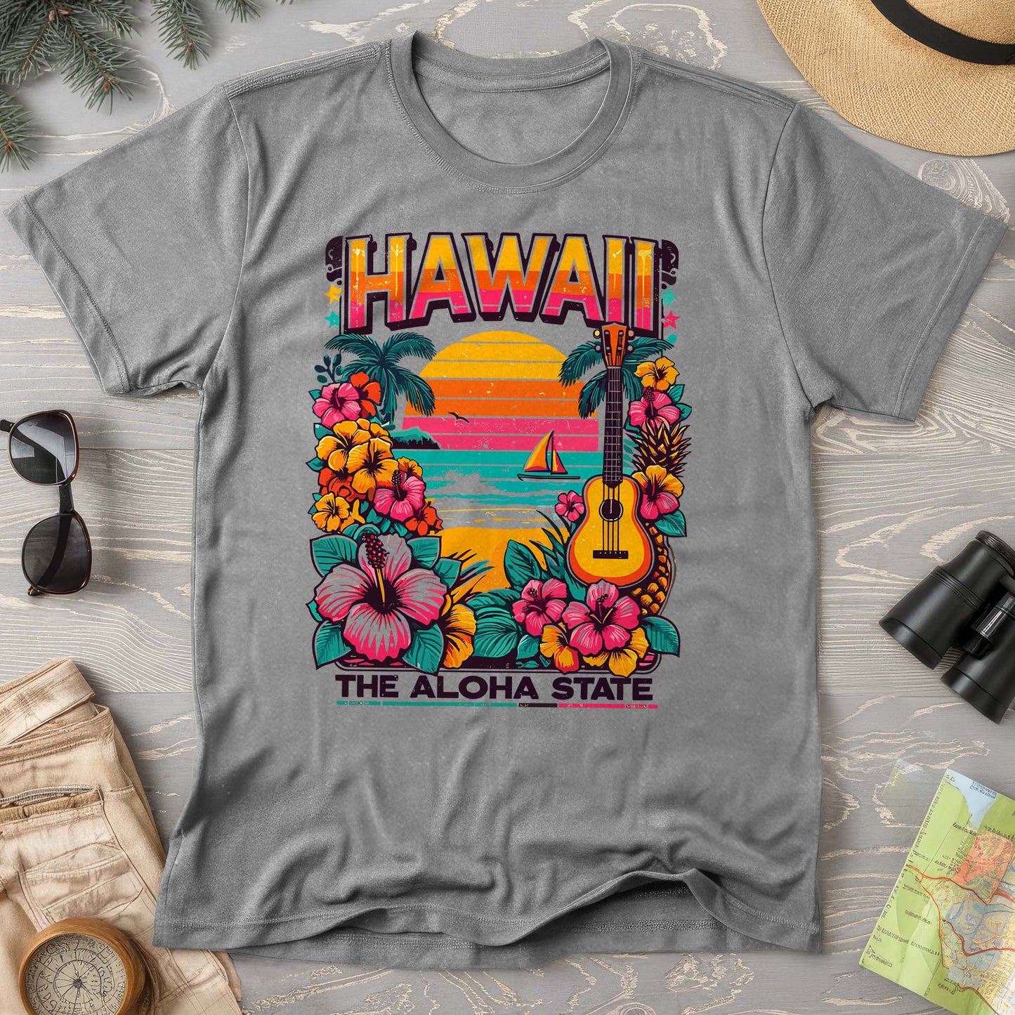 Hawaii The Aloha State "Beach Vibes" Comfort Colors T-Shirt