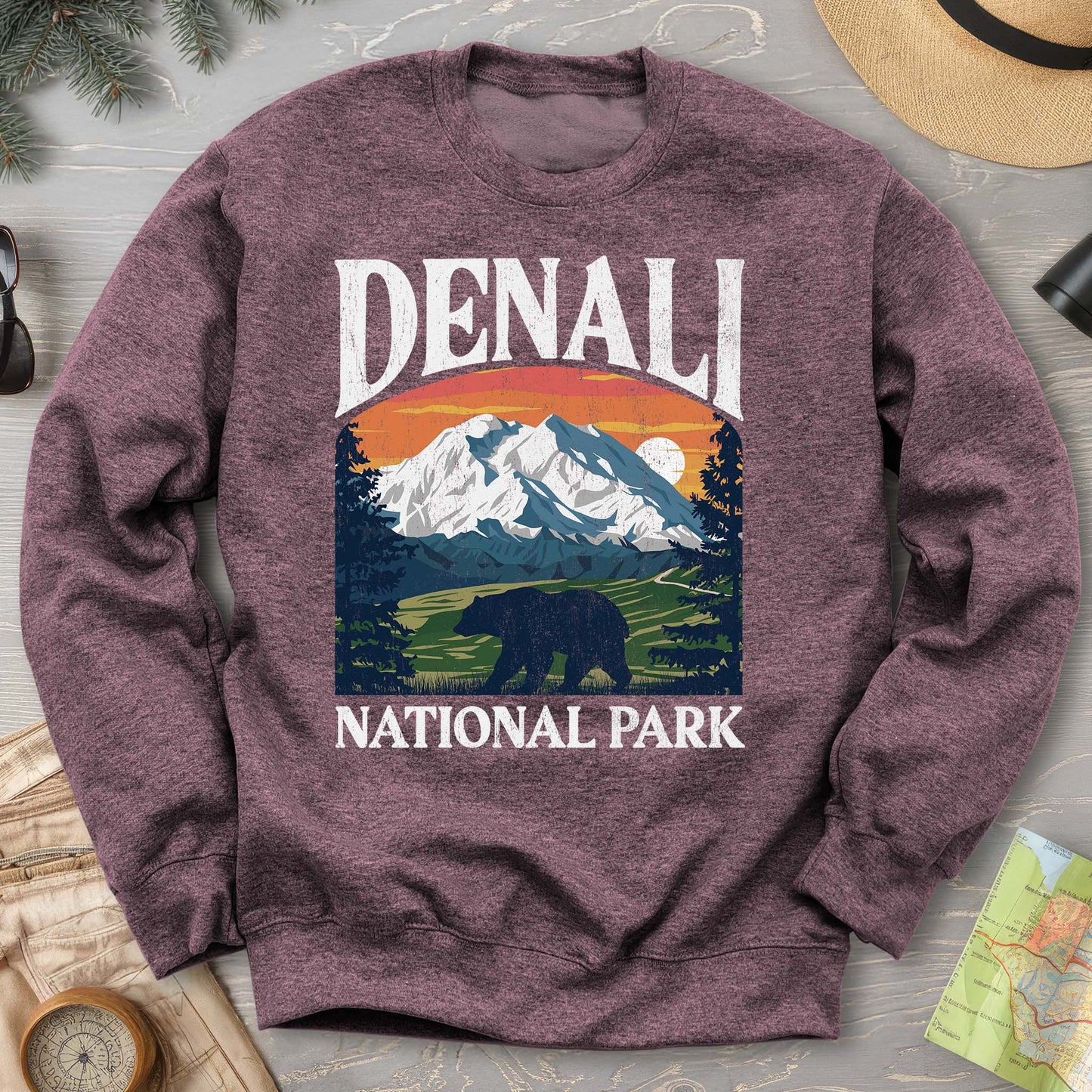 Denali National Park "Big and Bold" Crewneck Sweatshirt