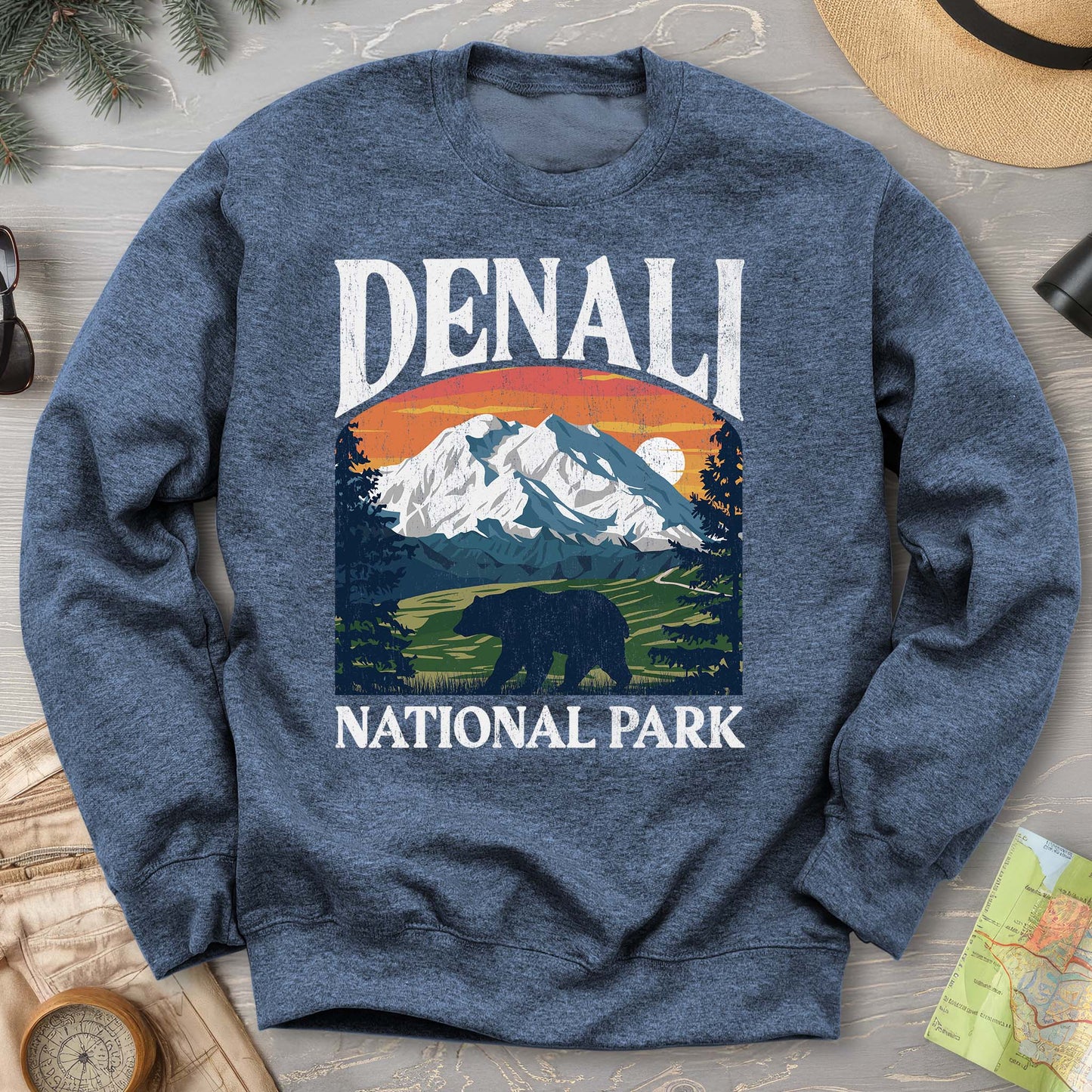 Denali National Park "Big and Bold" Crewneck Sweatshirt