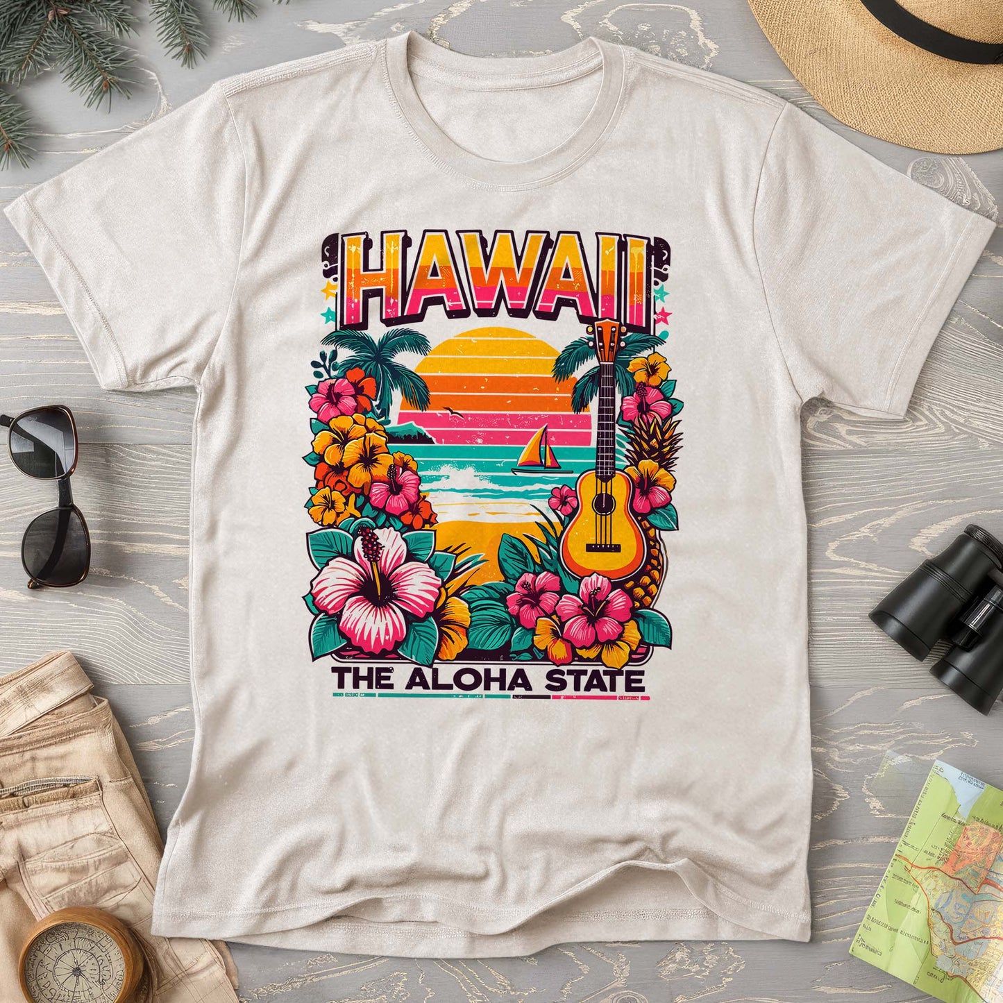 Hawaii The Aloha State "Beach Vibes" Comfort Colors T-Shirt