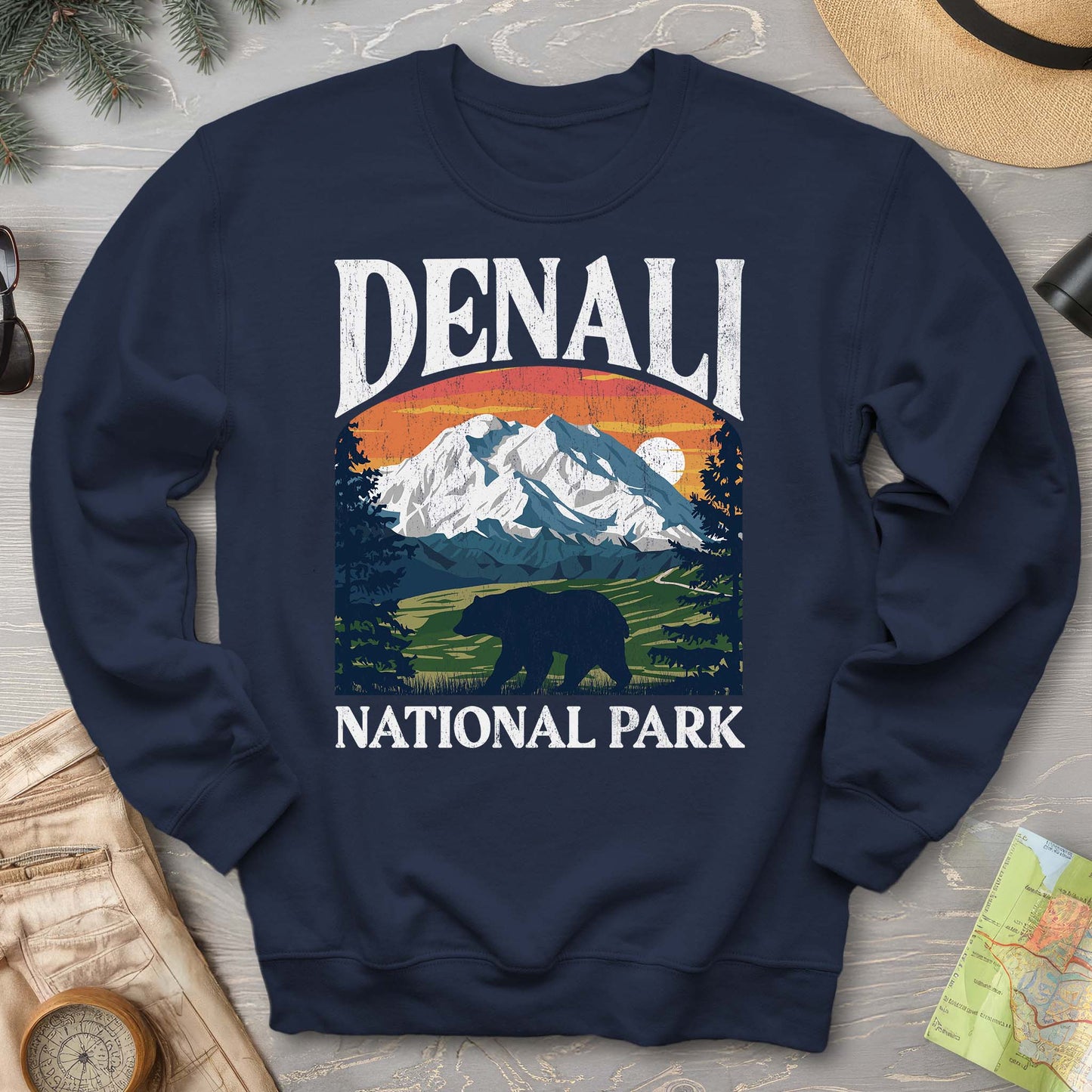 Denali National Park "Big and Bold" Crewneck Sweatshirt
