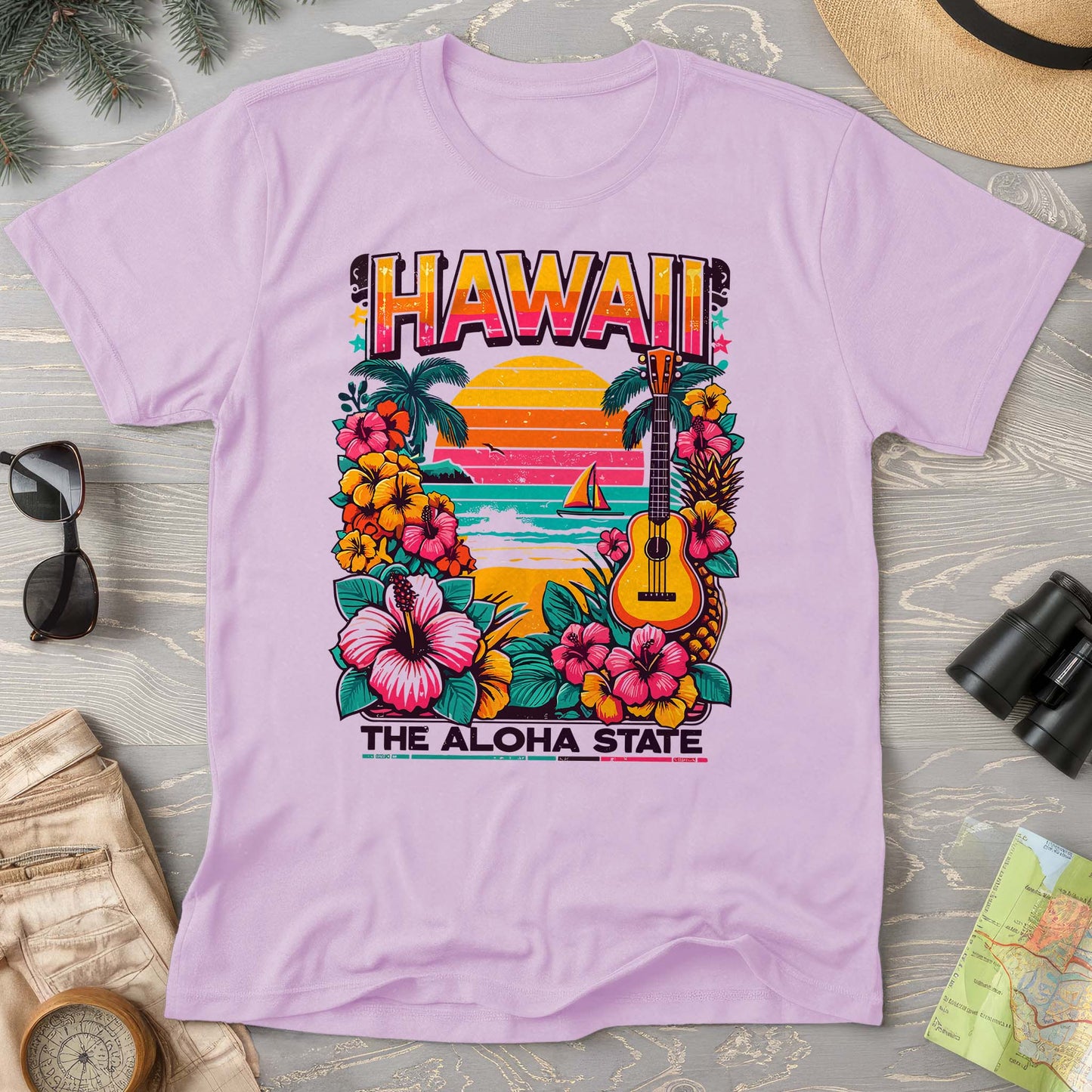 Hawaii The Aloha State "Beach Vibes" Comfort Colors T-Shirt