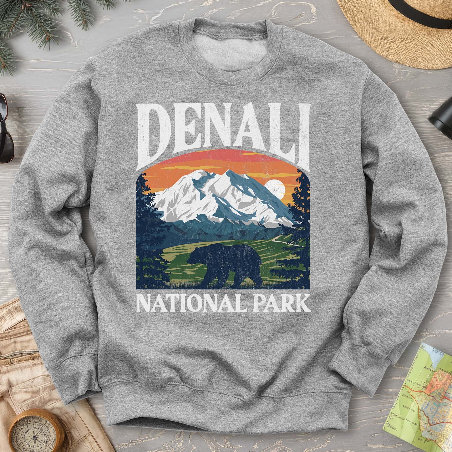 Denali National Park "Big and Bold" Crewneck Sweatshirt