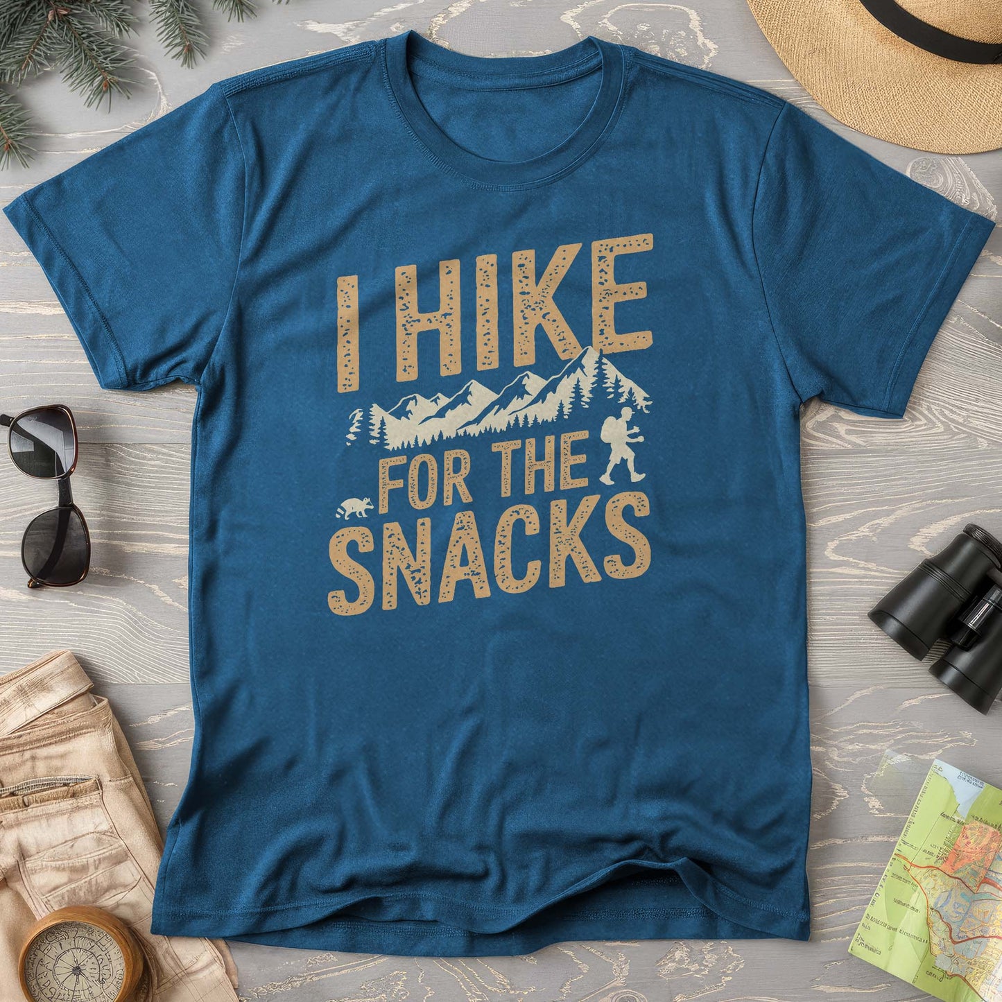 I Hike for the Snacks Comfort Colors T-Shirt