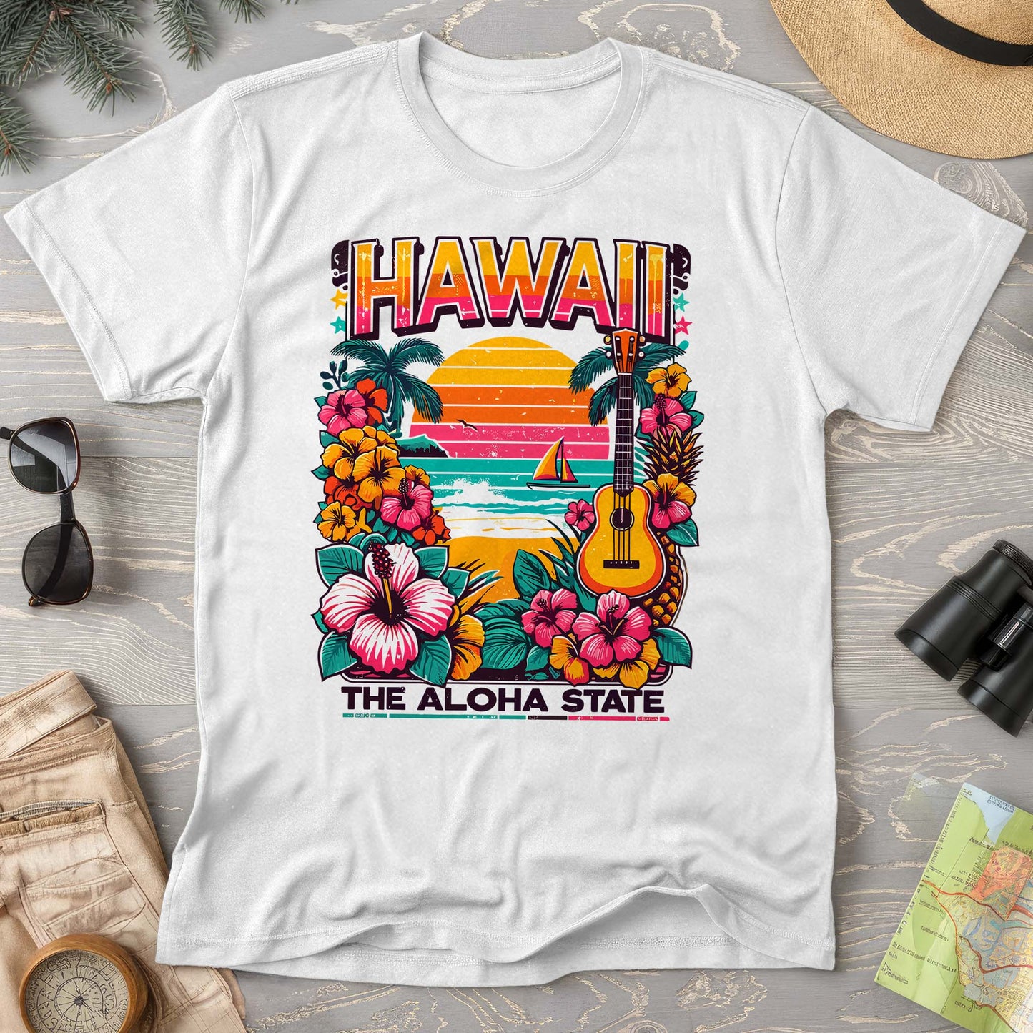 Hawaii The Aloha State "Beach Vibes" Comfort Colors T-Shirt